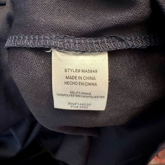 Miss Avenue Feather Print Tie Waist Long Sleeve Maxi Dress Multicolor Large - Picture 5 of 5